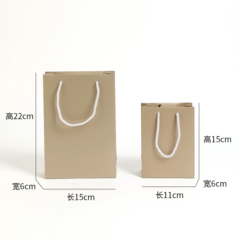 Bolsa de Regalo Pequeña de Color Sólido, Bolsa de Papel Simple para Joyería, Bolsa de Embalaje para Collares y Anillos, Venta al por Mayor