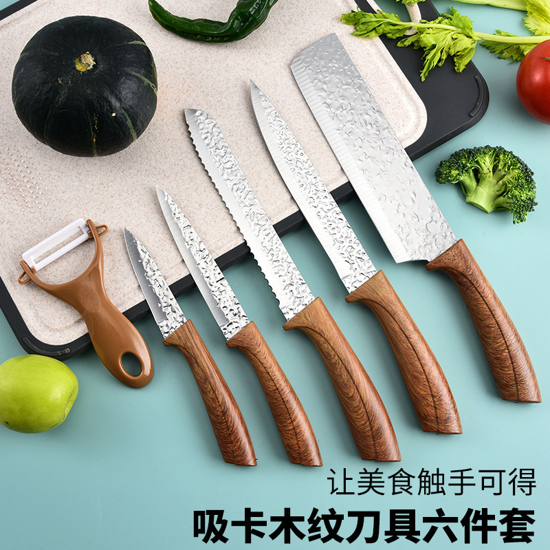 Fábrica directa transfronteriza nueva cocina doméstica de seis piezas en stock de acero inoxidable