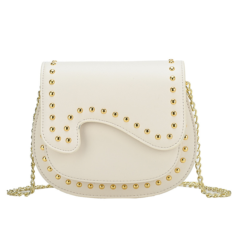 Bolso de diseño de nicho para mujeres 2026 comercio exterior nuevo bolso de cadena multicapa, tela de alta calidad, silla de remaches