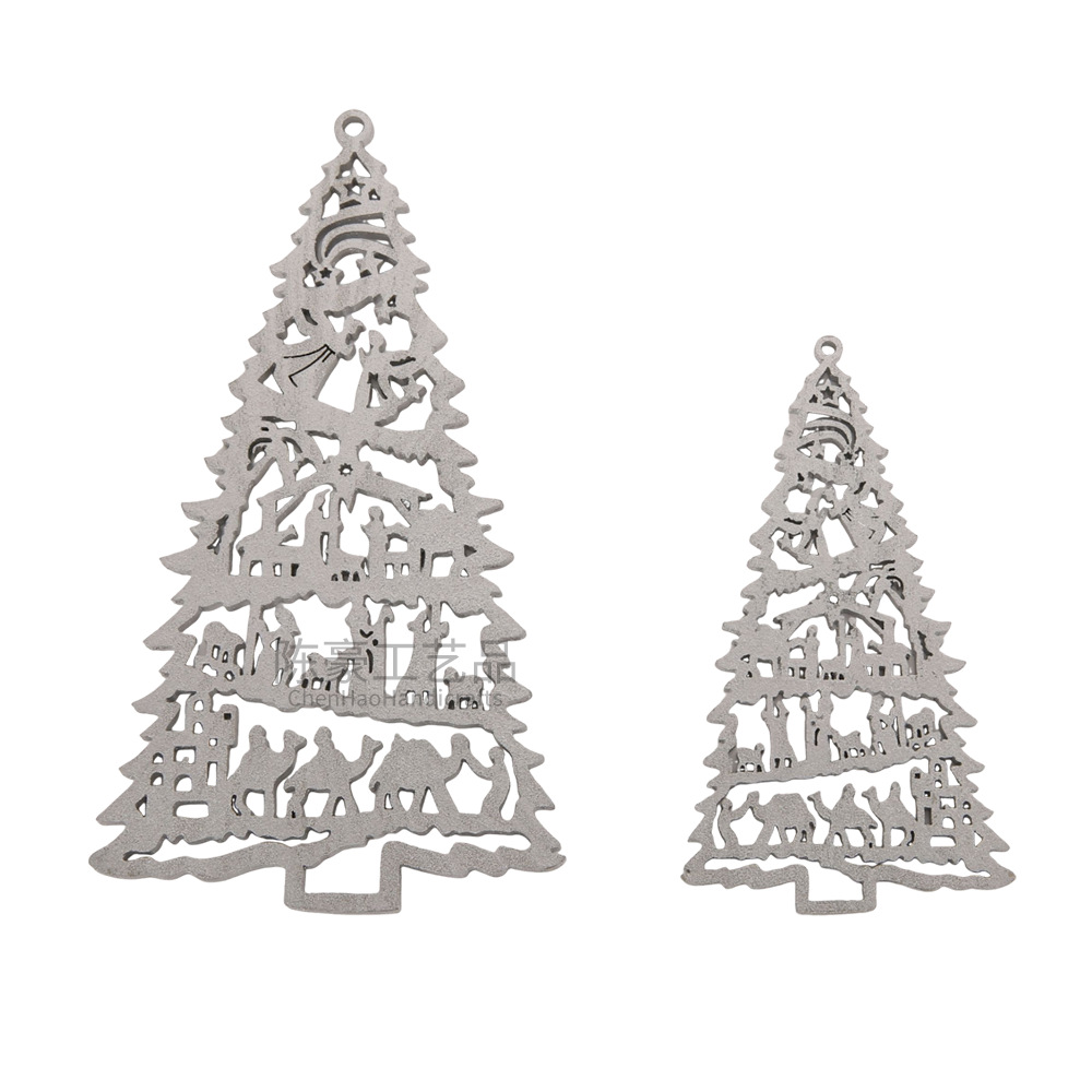 Colgante transfronterizo árbol de Navidad decoración colgante madera hueco Navidad colgante atmósfera de Navidad