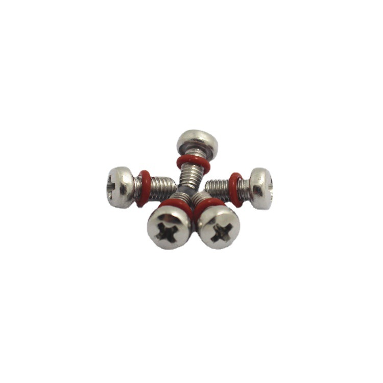 劲佳五金专业养生壶红色绝缘垫二组合M3*8不锈钢防水螺丝