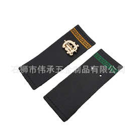 金属皮标牌工厂 牛仔服装箱包PU皮革商标 电压丝印五金皮标可设计
