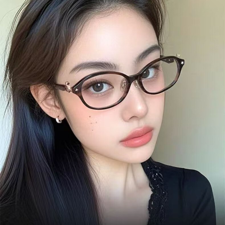 新款西太后时尚同款日系复古中古风土星潮眼镜高颜值显脸小防蓝光|undefined
