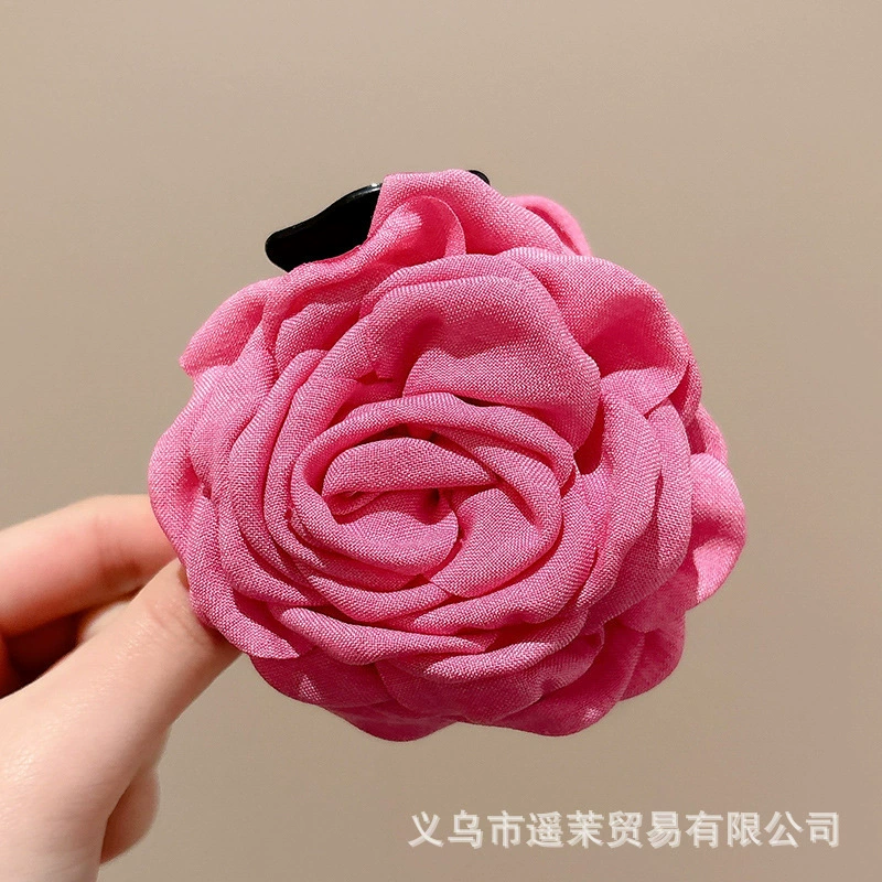 Атмосферная заколка для волос для фотосессий, крабовая заколка, модная hair accessory, с цветами