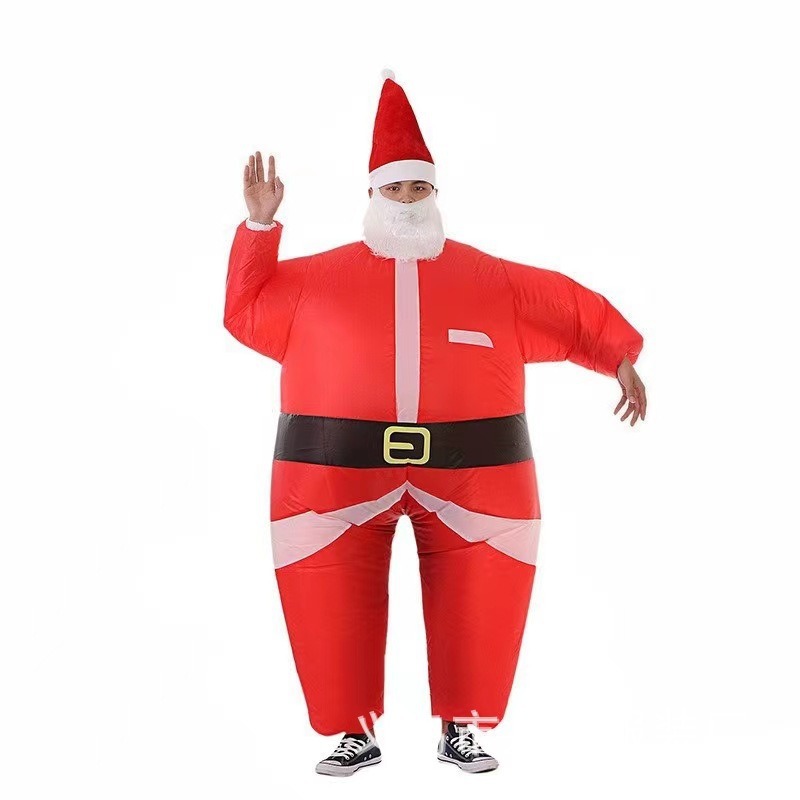 Transfronterizos nuevos trajes de Navidad de Papá Noel Gingerbread Man fiesta cos escenario disfraz accesorios ropa inflable