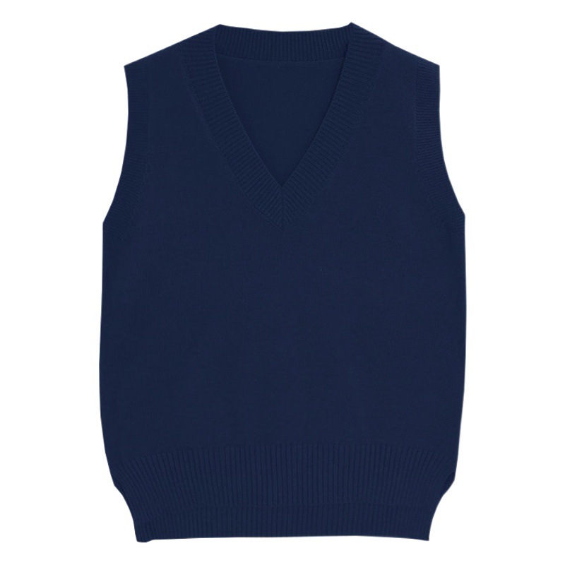 2025 春と秋の新スタイルルーズで多用途な怠惰なスタイルプルオーバー V ネックベストノースリーブニットチョッキセーター女性のための