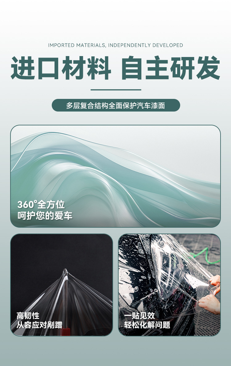 Imported TPU invisible car film PPF body wrap anti-scratch transparent matte glossy black film full roll paint protection film