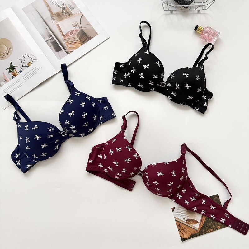 Cross-border beautiful butterfly backless bra for women with small busts, designed to enhance and lift the bust, prevent sagging, and features underwire