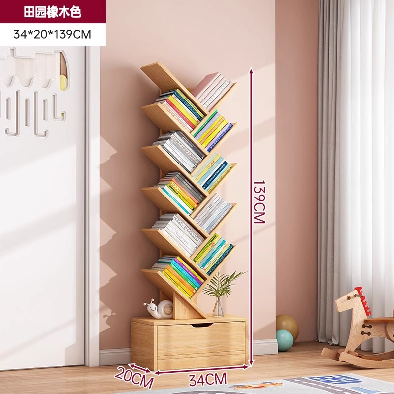 Estante de árbol simple estante de piso dormitorio contra la pared simple pequeño gabinete creativo moderno gabinete estrecho