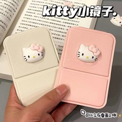 Kt猫化粧鏡折り畳み小鏡アニメかわいい学生寮用携帯旅行デスクトップ鏡