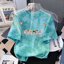俏妮卡儿童纯棉短袖t恤夏季爆款女童卡通印花韩版薄款打底衫上衣