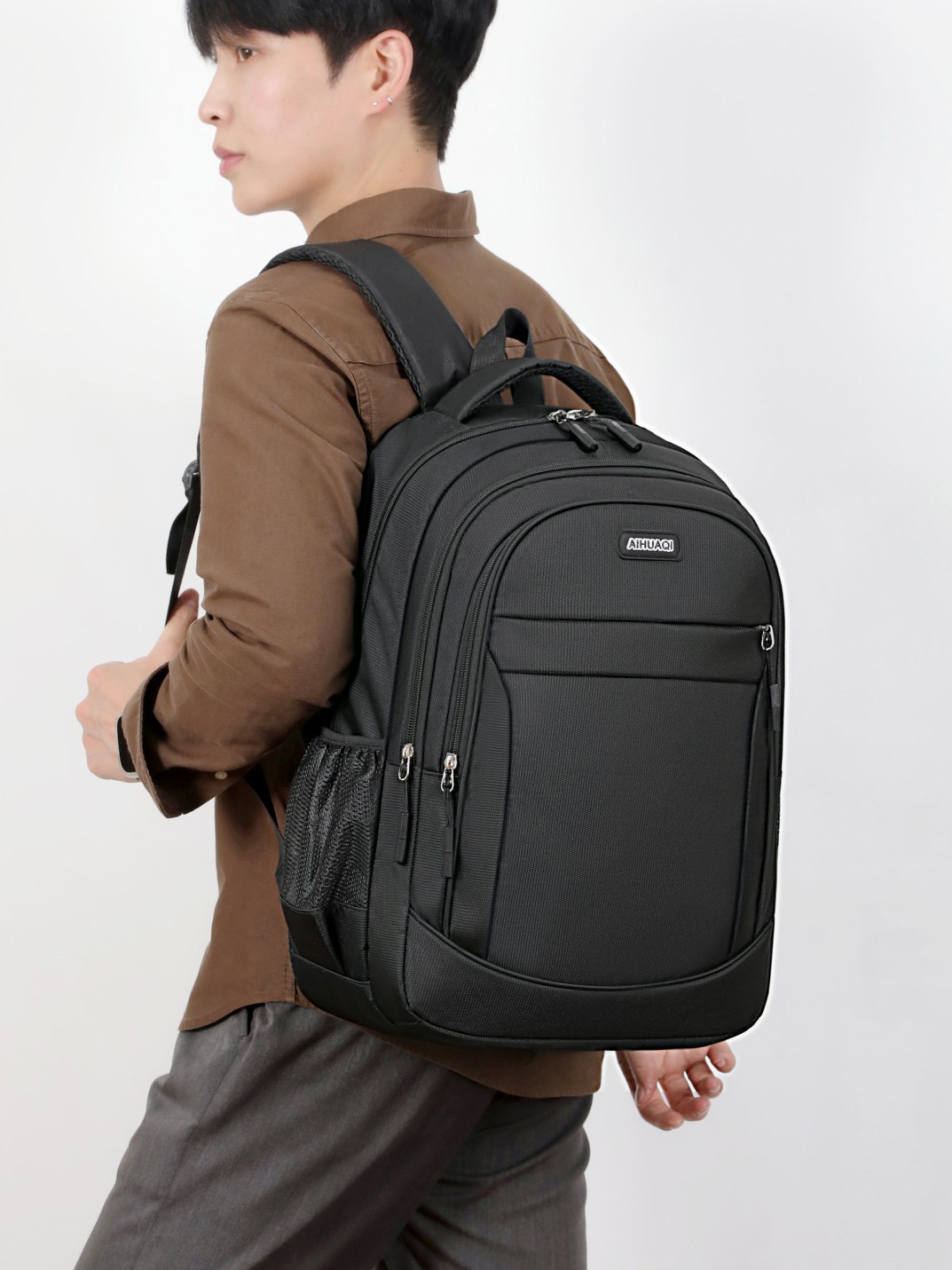 Mochila para Laptop de Negocios Tela de Oxford Transpirable para Viajes de Negocios
