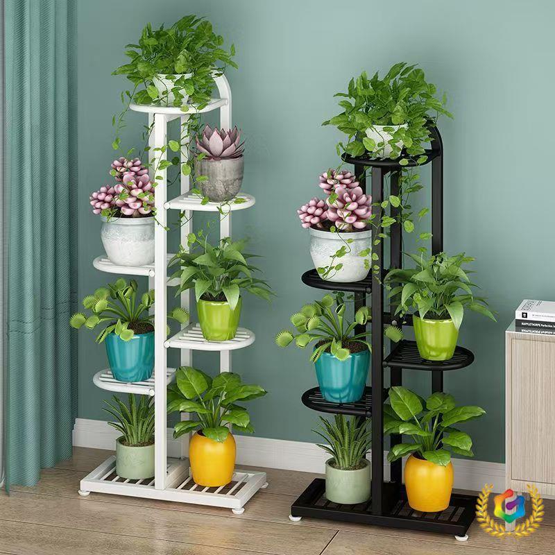 家用铁艺花架子室内多层绿萝吊兰花架可移动万向轮室内绿植盆栽架