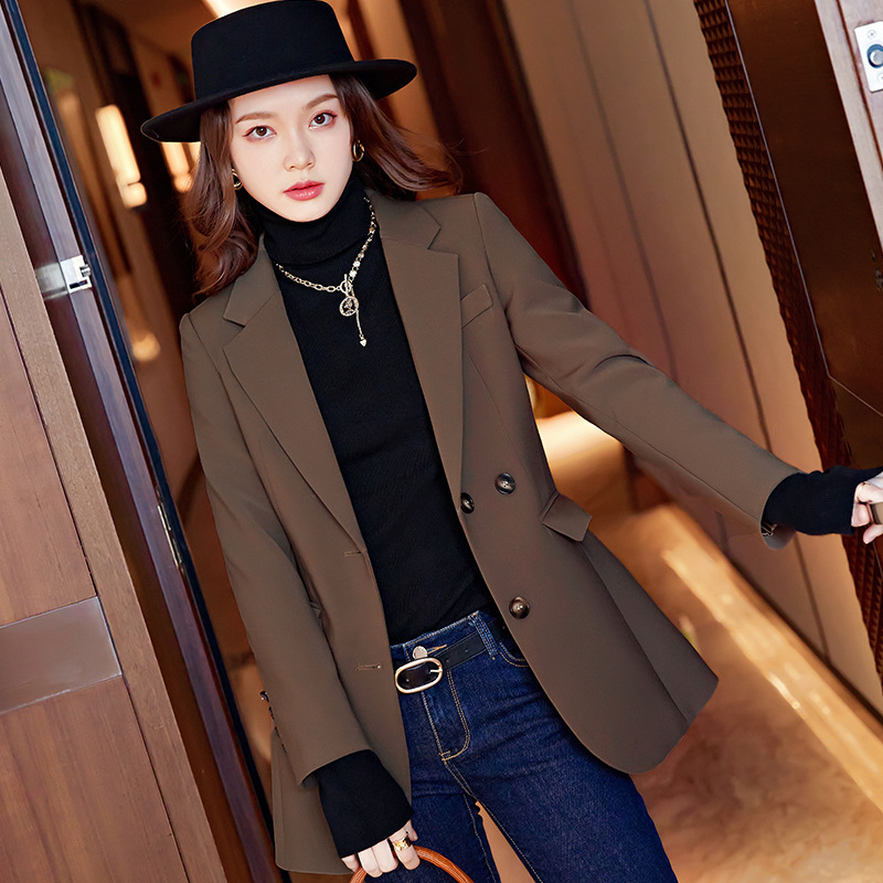 Socialite Small Suit Jacket Women's 2021 Spring and Autumn New Cyber Celebrity Casual Black Fried Street Small Top Suit