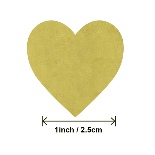 Amazon roll gold heart-shaped thank you sticker blank love gold sticker label sealing sticker