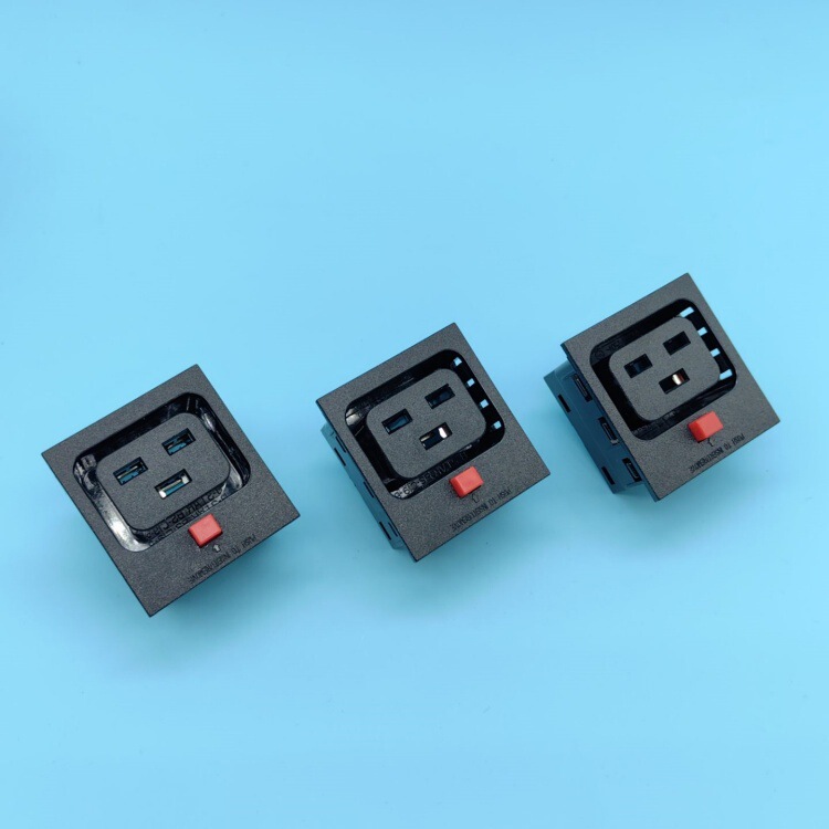 BS-C19 IEC C19 Pin Letter Holder 20A Self-loCking Anti-shedding Button PDU CAbinet UPS Module