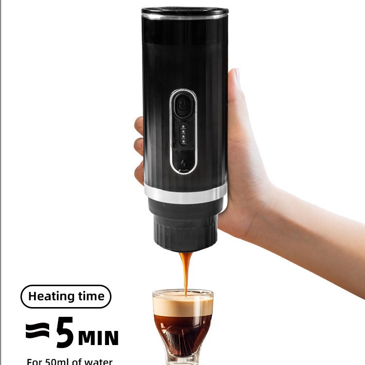 Cafetera de cápsulas transfronteriza con calentamiento inalámbrico, espresso, alta presión, totalmente automática, de bajo consumo, portátil, estilo italiano totalmente automático.