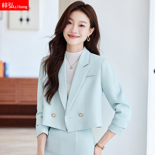 Short Suit Jacket for Women 2024 Spring & Fall New Classy Elegant Goddess Style Casual Petite Professional Suit