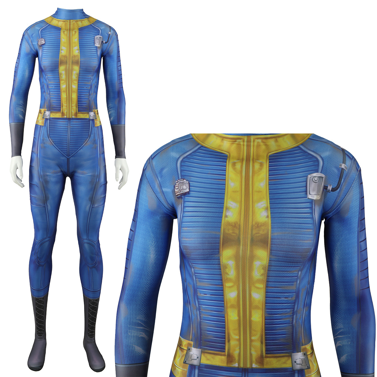 Fallout Vault Suit Cosplay Jumpsuit 111 Bodysuit Costume Adult Kids  Halloween