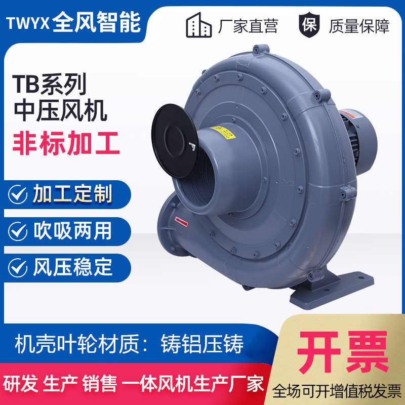 全风品牌CX-150A（3.7kw）吹膜 颗粒吹送 大风量透浦式中压鼓风机