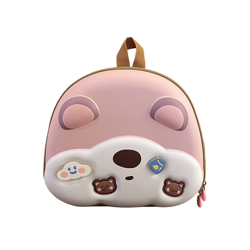 Mochila escolar para niños de jardín de infantes, caricatura lindo oso, mochila para niños y niñas, mochila para niños con cáscara de huevo.