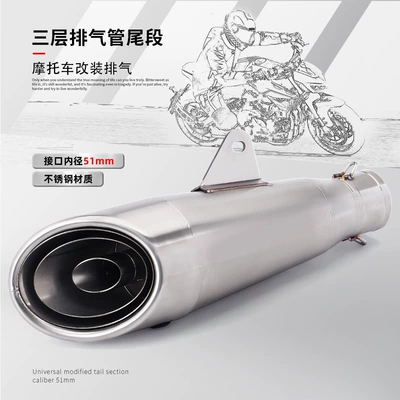 Motosiklet Kawasaki Ninja 400 R3 CBR650R SC universal səsboğucu borusu