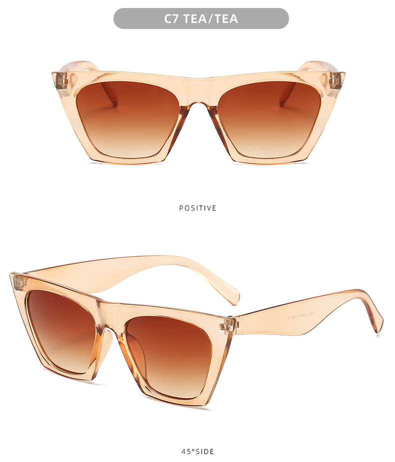 Solid Color Pattern Unisex Gender Casual Solid Color Ac UV400 Protection Polygon Full Frame Women's Sunglasses