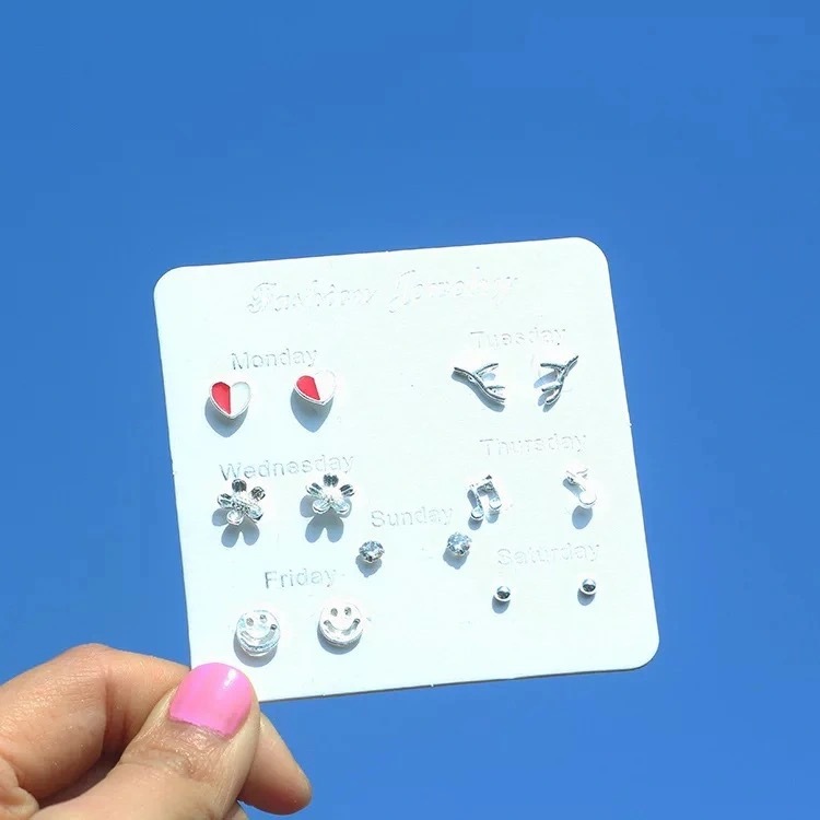 Sept paires de femmes polyvalentes, des étudiantes célèbres sur Internet, une version coréenne simple et élégante et des boucles d'oreilles pour femmes_voghion.com
