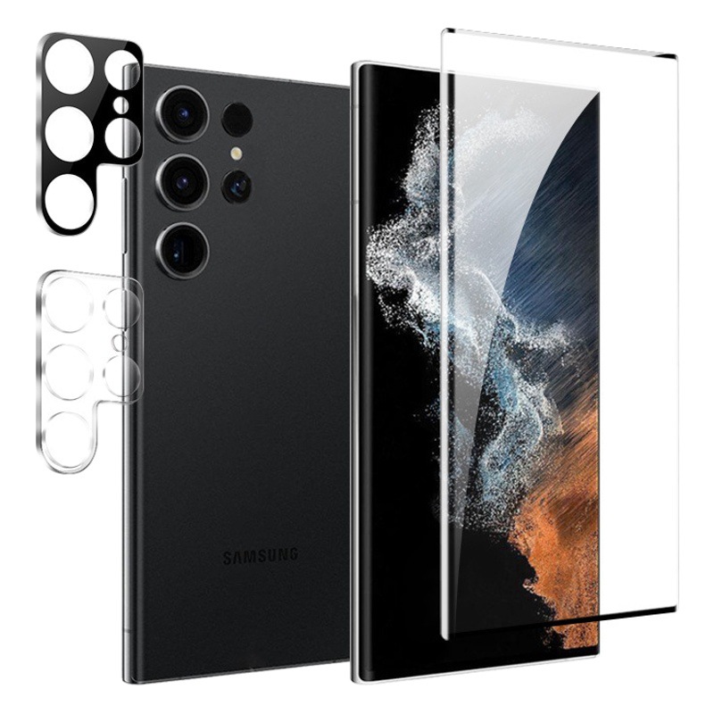 Aplicable a Samsung s23ultra película templado pegamento completo desbloquear s23u borde pegamento S22 peep-prueba S24 ultra película del teléfono móvil