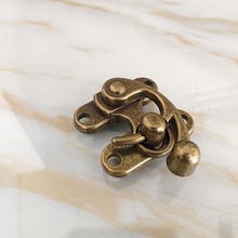 锌合金压铸实心牛角锁锁扣复古牛角锁搭扣锌合金箱包锁礼品锁扣