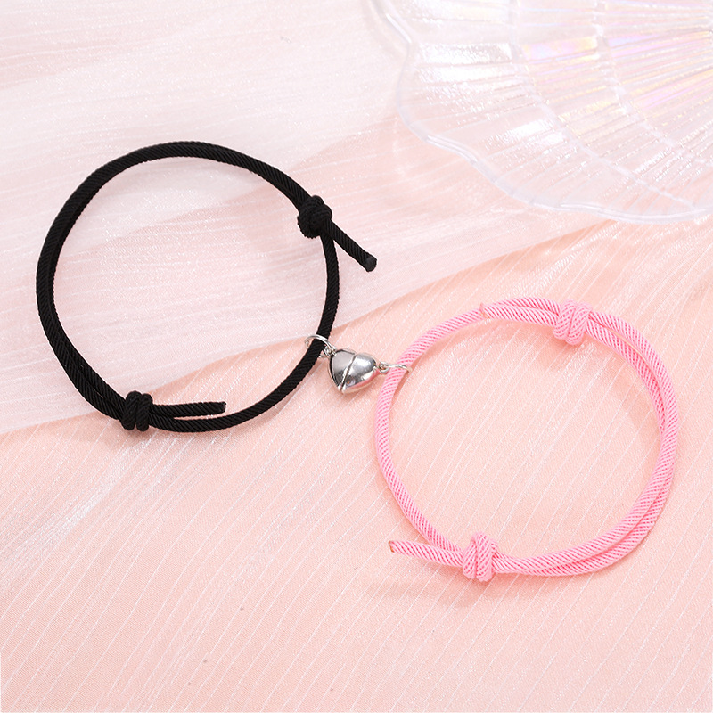 Simple Style Heart No Inlaid Couple Bracelets display picture 7