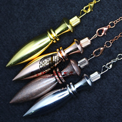 飾品配飾產地貨源 國風銅金屬靈擺實心文昌筆四色擺錘