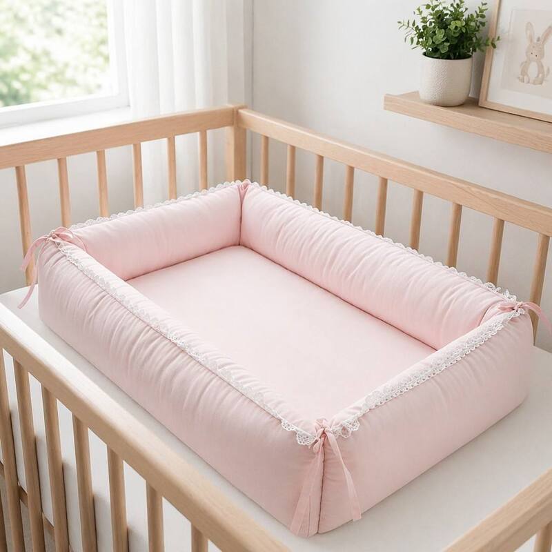 Factory direct pure cotton baby soothing sleeping nest, anti-startle crib-in-a-bed, washable, breathable, portable mattress for newborns Factory direct pure cotton baby soothing sleeping nest, anti-startle crib-in-a-bed, washable, breathable, portable mattress for newborns