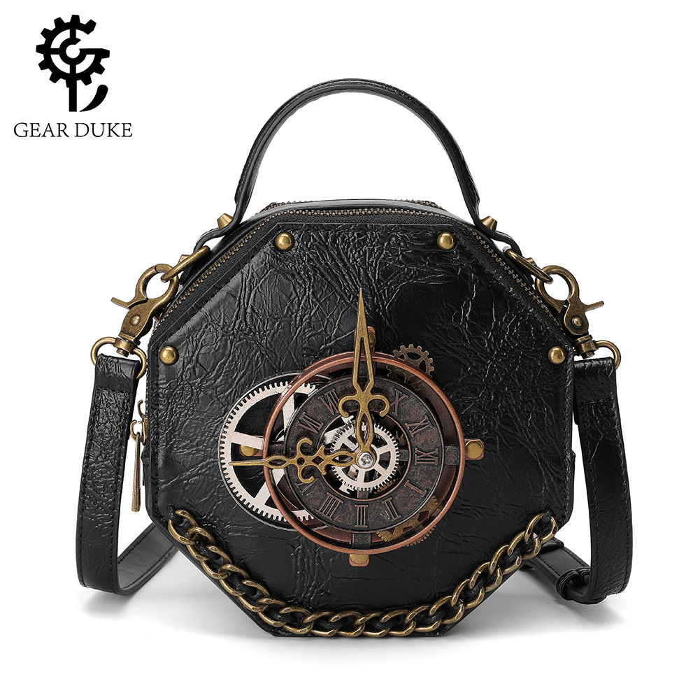 New Foreign Trade Bag Women's European and American Punk Industrial Retro Style Women's Shoulder Crossbody Bag Niche Handbag
