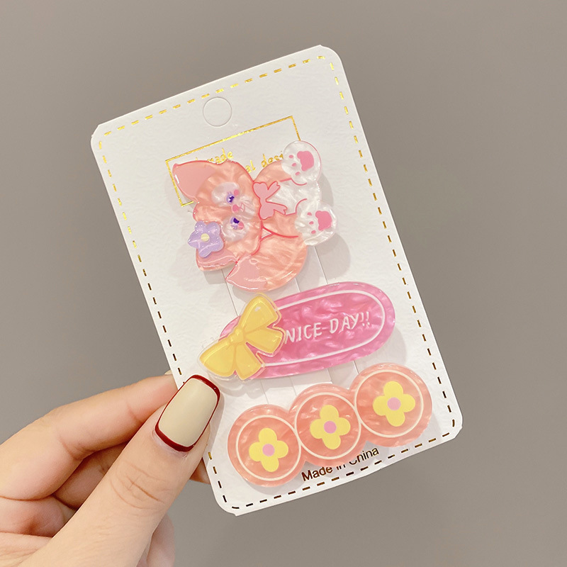 3-piece set~Lina Bell flower hair clips