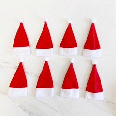 クリスマス装飾品ミニクリスマス帽子プルオーバー布帽子ナイフフォークカバー帽子クリスマスボトル帽子
