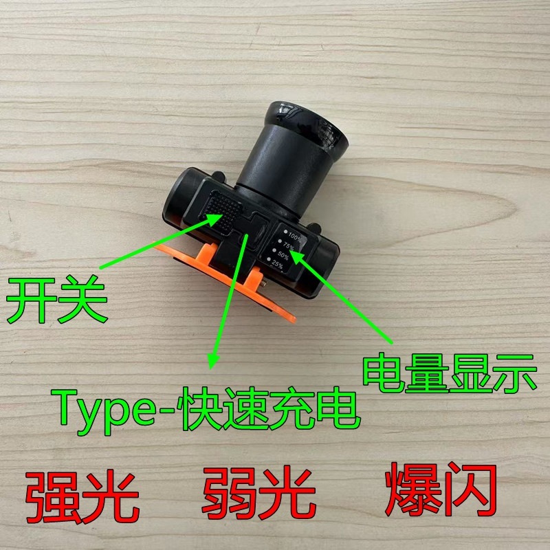 ヘッドライト野外強光高流明屋外専用超亮夜釣り長航続リチウム電池ヘッドランプ|undefined