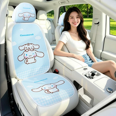 Summer Breathable Car Seat Cushion, Suitable for All Seasons, Cute Cartoon Seat Cover, Summer Cooling Pad, Ice Pad, Women's Car Seat Cushion