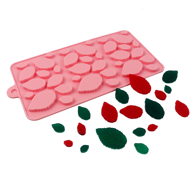 Molde fondant Rosa textura realista hoja pastel fondant molde guirnalda molde de pastel de silicona molde de chocolate