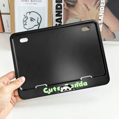 universal rear license plate protector, Electric vehicle license plate frame - black-panda