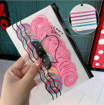 Banda de goma del lazo del pelo pequeña banda de pelo femenino cuerda de pelo de los niños cuerda de pelo chica banda de goma bebé no duele Pelo elástico accesorios para el cabello