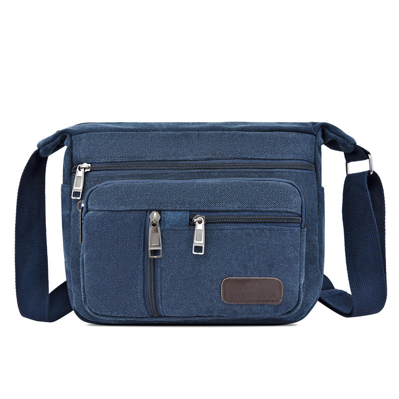 Moda de moda de los hombres de lona bolsa de hombro multi-compartimiento casual bolso de los hombres de gran capacidad bolsa de mensajero de los hombres