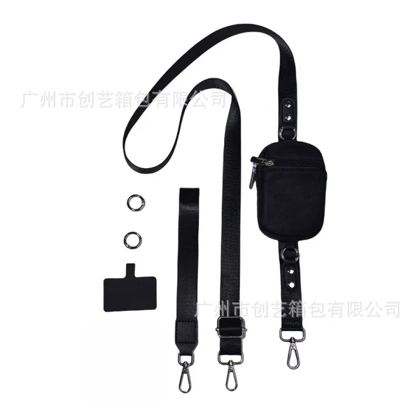 Multi-functional mobile phone lanyard crossbody wrist strap detachable nylon coin purse strap adjustable crossbody wallet shoulder strap