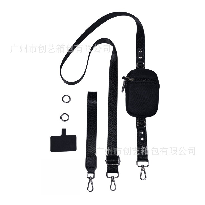 Multi-functional mobile phone lanyard crossbody wrist strap detachable nylon coin purse strap adjustable crossbody wallet shoulder strap