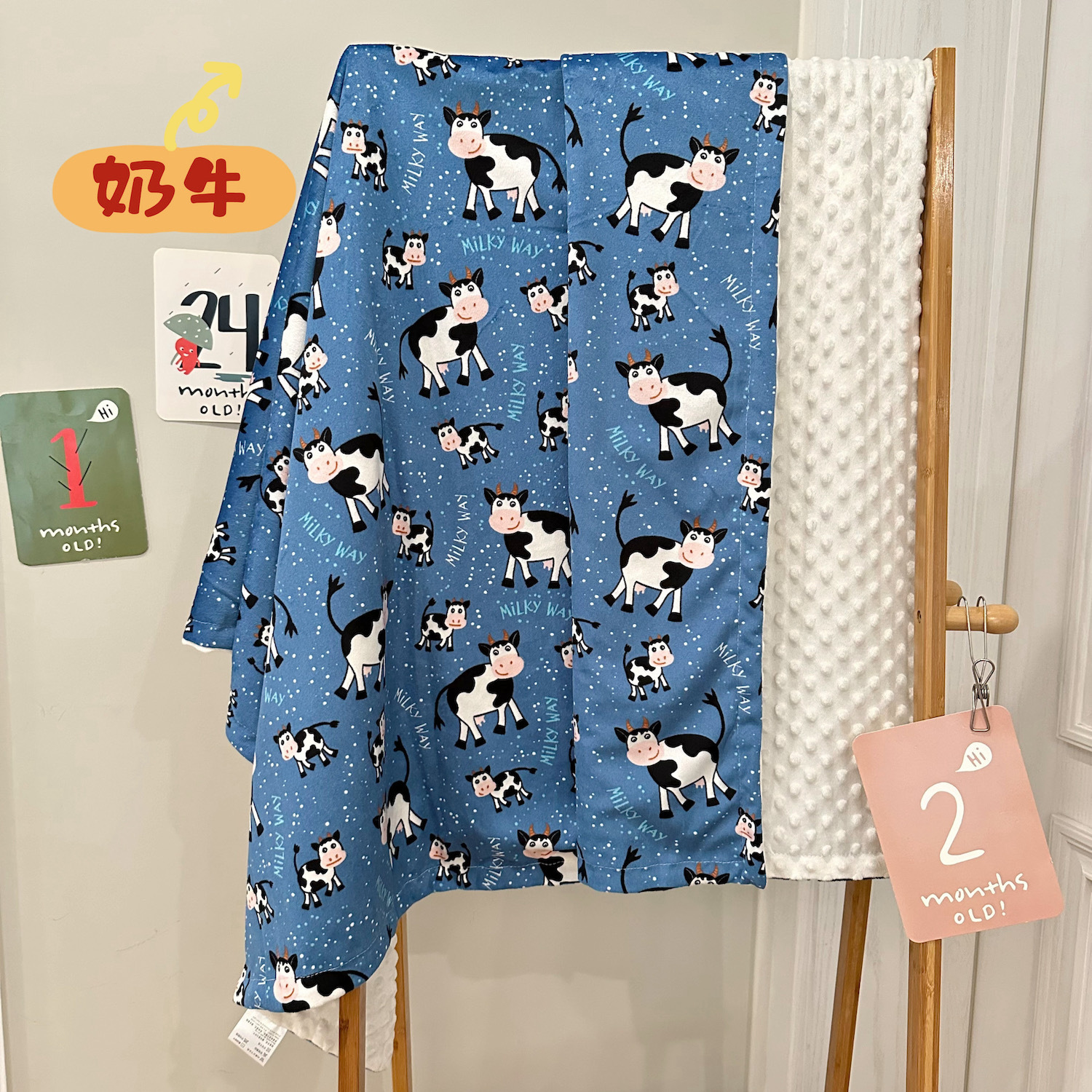 Manta acolchada para niños, manta tipo gorro, manta de doble capa de terciopelo cristalino, manta para siesta de bebé, manta esponjosa