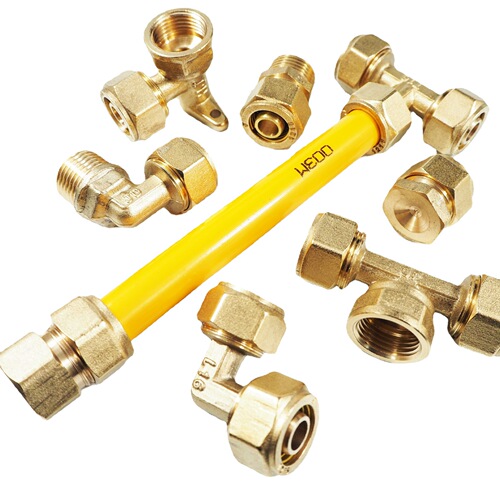 Aluminum-plastic pipe copper joint 1216 copper tee joint elbow straight-through outer wire solar joint water heater pipe fittings 20