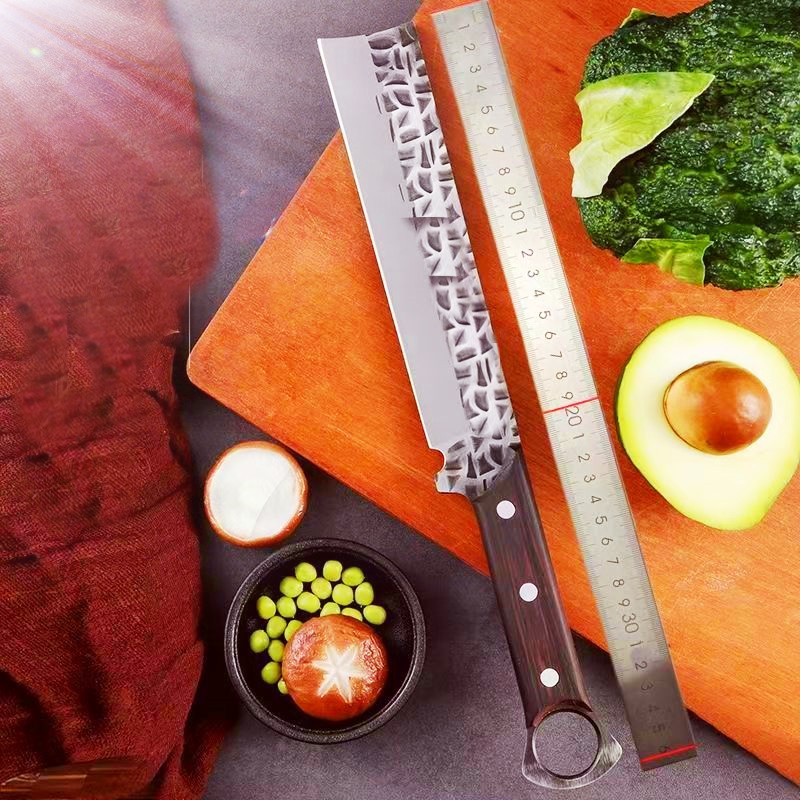 户外多用刀冰魄斩切菜刀家用手工锻打砍骨刀切肉刀多用野营砍柴刀