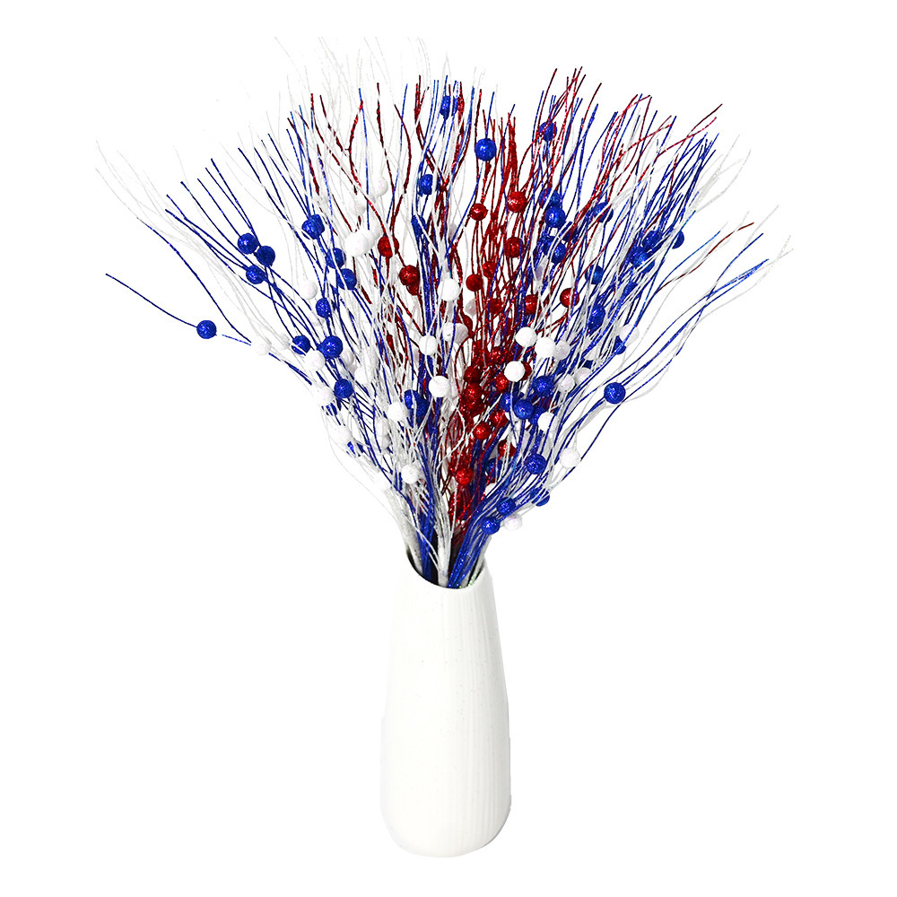 Nuevo Día de la Independencia de los Estados Unidos decoración de oro rosa bola patriótica paquete de sequillas brillantes enchufe de fiesta interior a través de la frontera