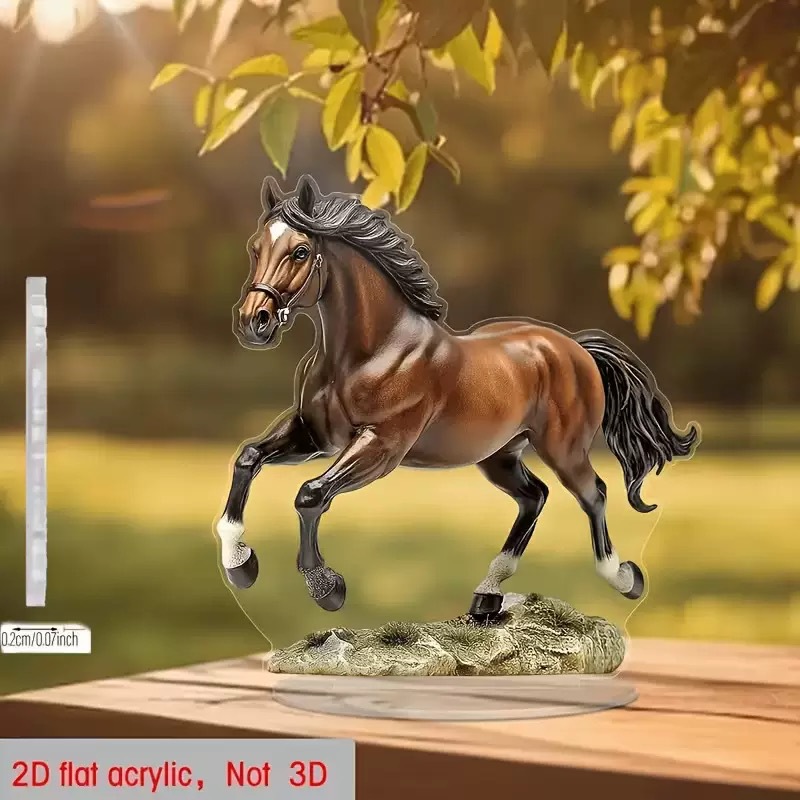 Colgante transfronterizo nuevo año del caballo 2026 acrílico 2D decoración de escritorio para el hogar decoración de la sala de estar decoración de vacaciones del dormitorio