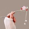 Chinese hairpin with tassels, Hanfu, advanced hairgrip, Chinese style, orchid, high-quality style